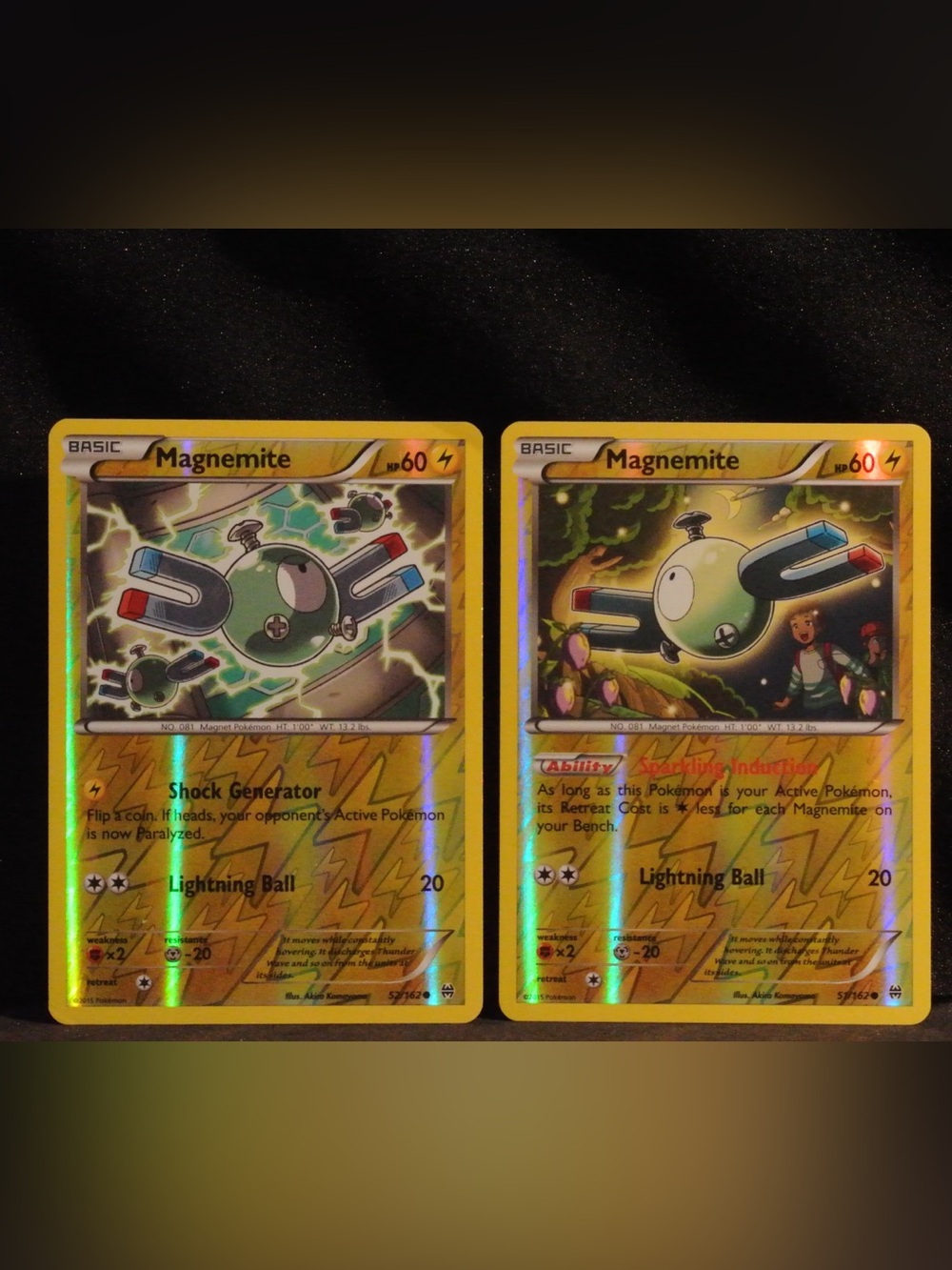 Pokémon Reverse Holo Magnemite Trading Cards - Vintage Collectibles